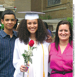 Alyesha Taveras (left) graduated from high school in 2012 and is currently enrolled at Seton Hall University.